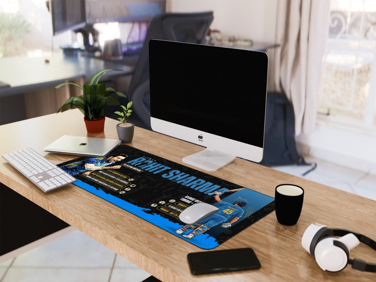 "HITMAN ROHIT - CRICKET FANDOM" Gaming Mousepad Elevate Your Gaming Experience