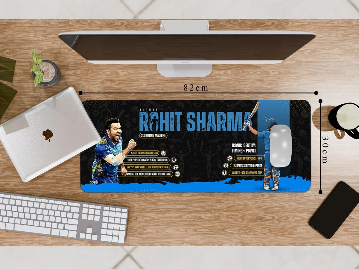 "HITMAN ROHIT - CRICKET FANDOM" Gaming Mousepad Elevate Your Gaming Experience
