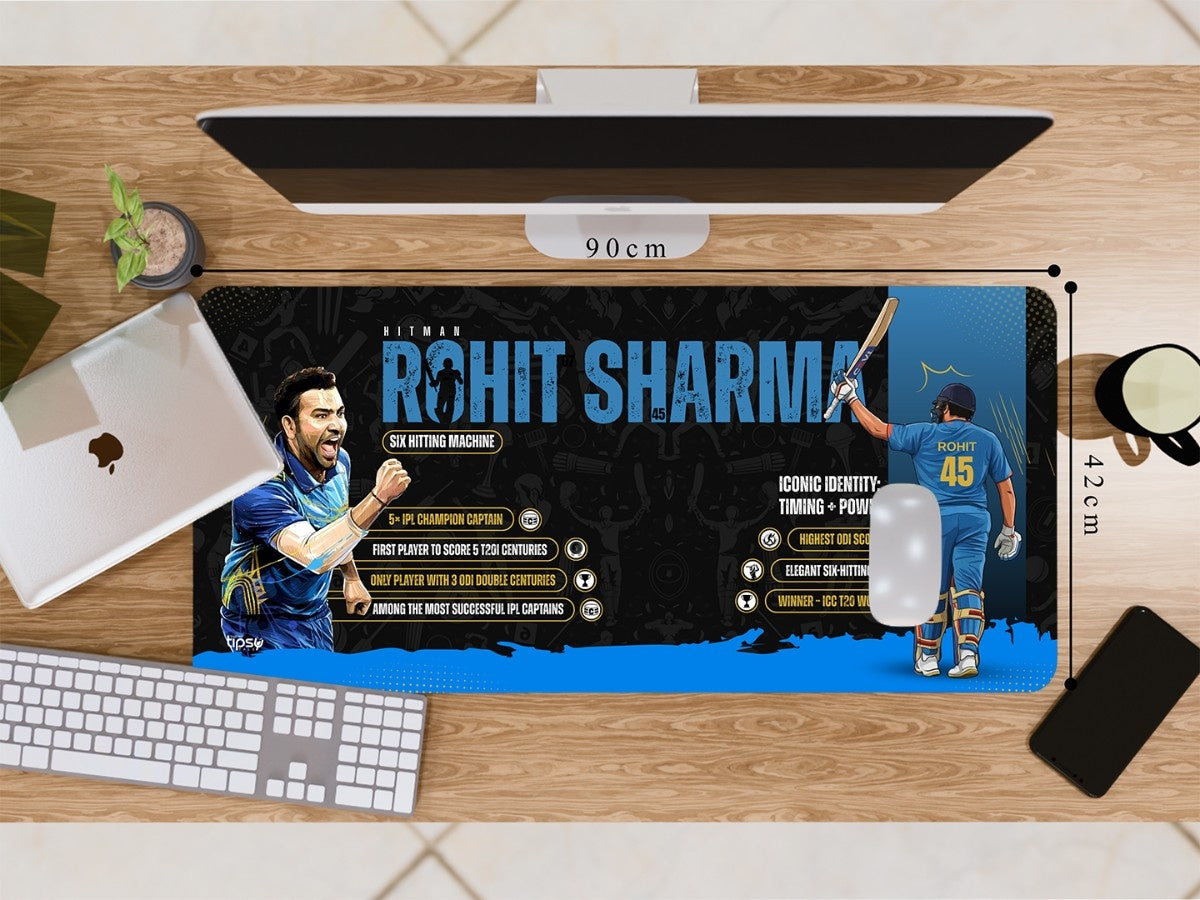 "HITMAN ROHIT - CRICKET FANDOM" Gaming Mousepad Elevate Your Gaming Experience