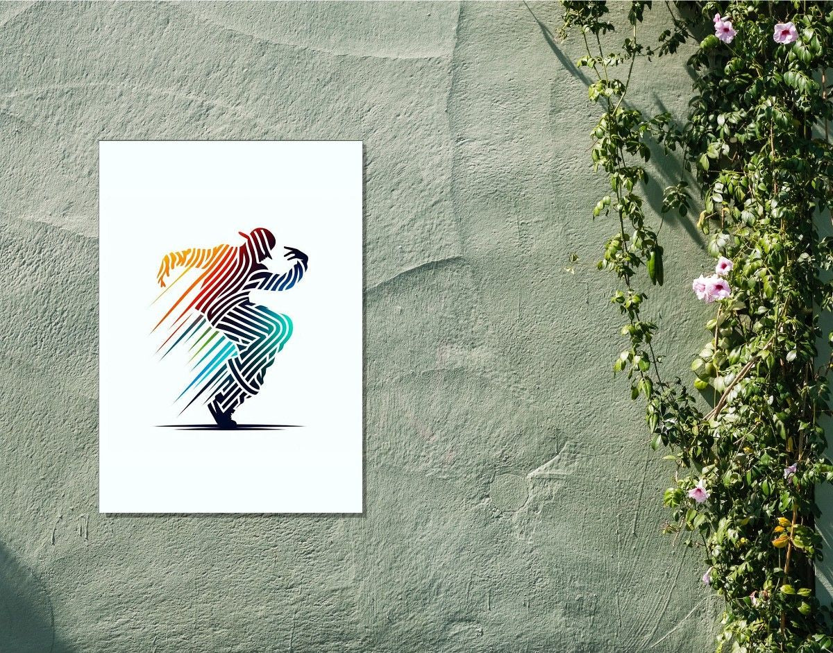 " Rainbow Dancer"- Shiny & Sturdy Metallic Poster  Art That Pops & Sticks