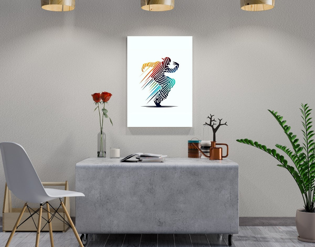 " Rainbow Dancer"- Shiny & Sturdy Metallic Poster  Art That Pops & Sticks