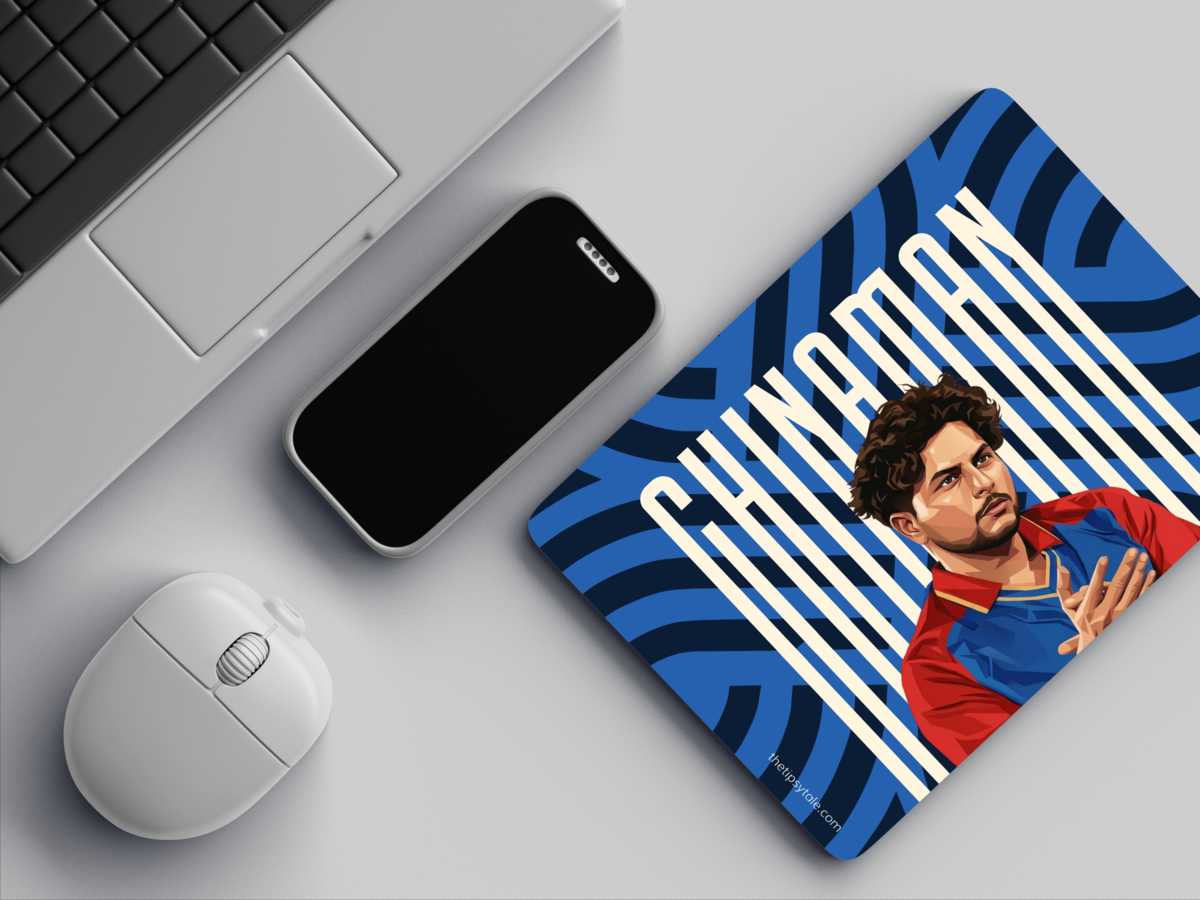 "KULDEEP YADAV - CRICKET FANBASE" Mousepad Enhance Your Workspace with Style