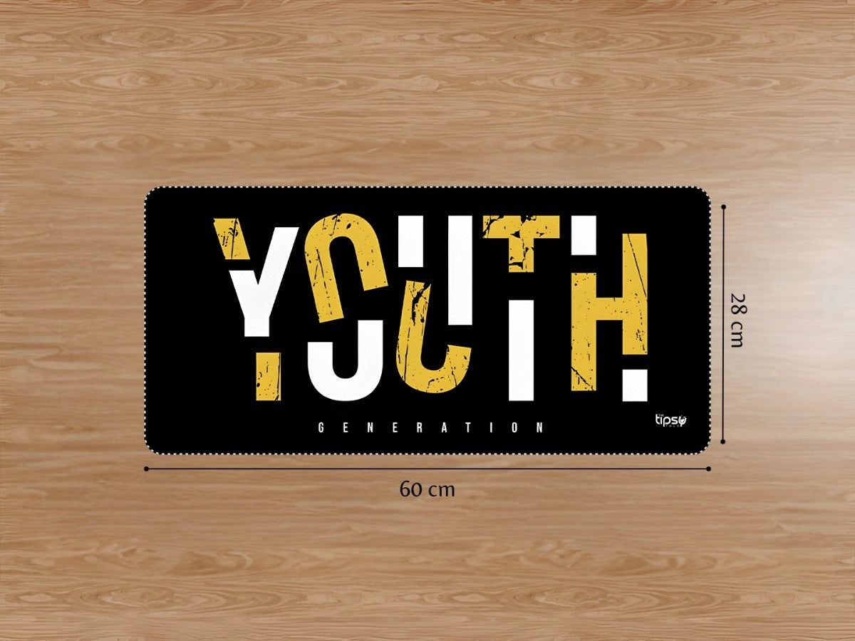 "YOUTH GENERATION" Gaming Mousepad Elevate Your Gaming Experience