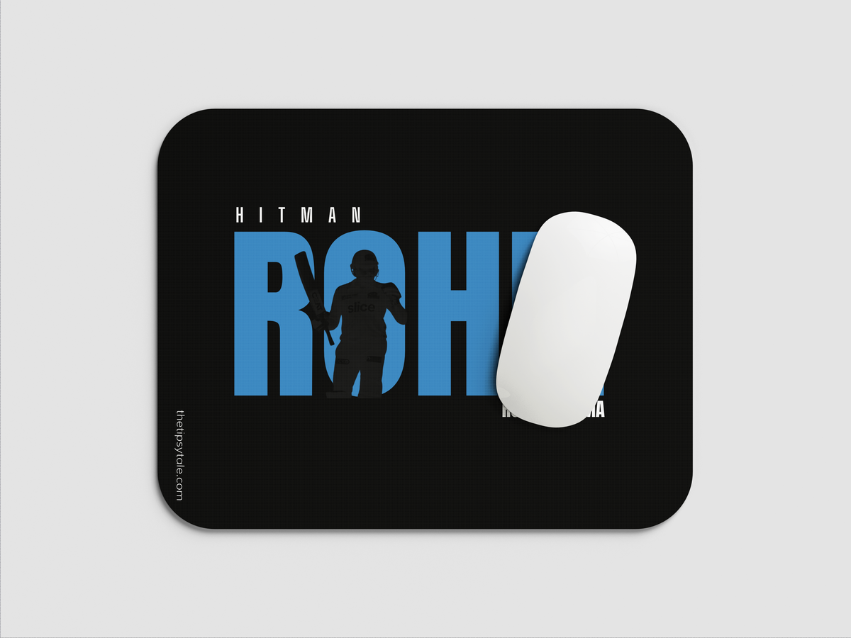 "HITMAN -ROHIT 45 -CRICKET FANDOM" Mousepad Enhance Your Workspace with Style