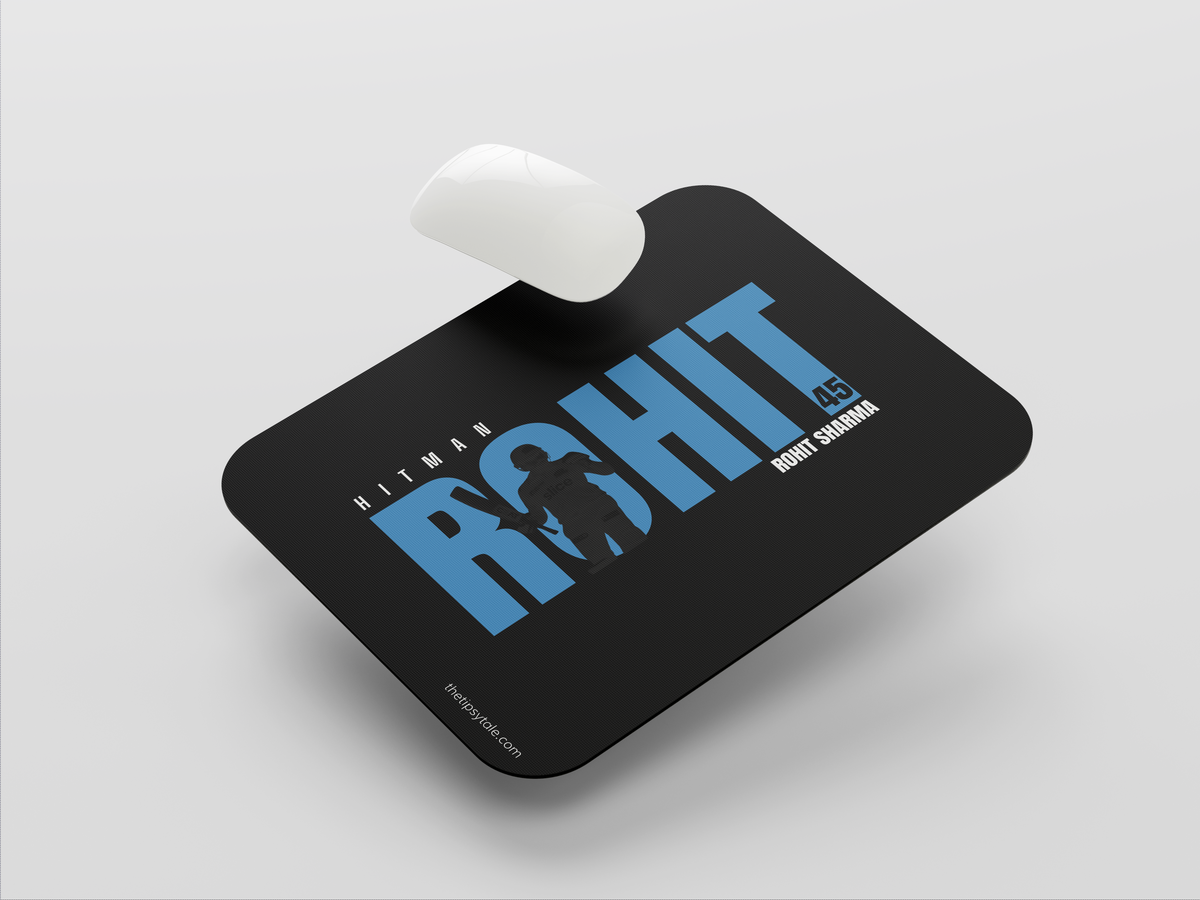 "HITMAN -ROHIT 45 -CRICKET FANDOM" Mousepad Enhance Your Workspace with Style
