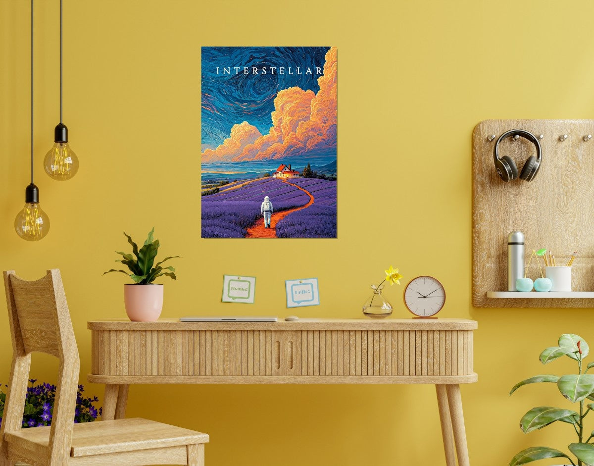 "Interstellar Path"- Shiny & Sturdy Metallic Poster  Art That Pops & Sticks