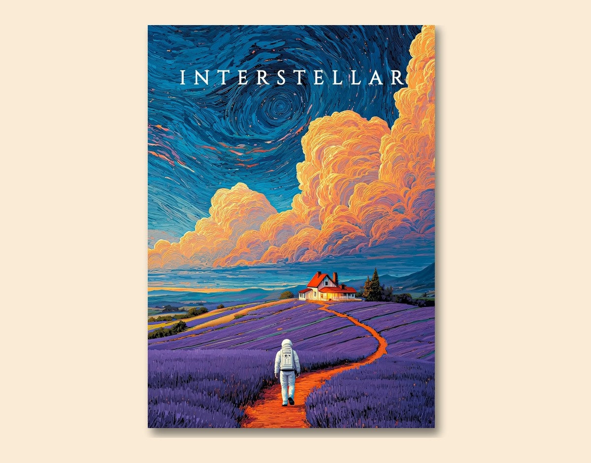 "Interstellar Path"- Shiny & Sturdy Metallic Poster  Art That Pops & Sticks