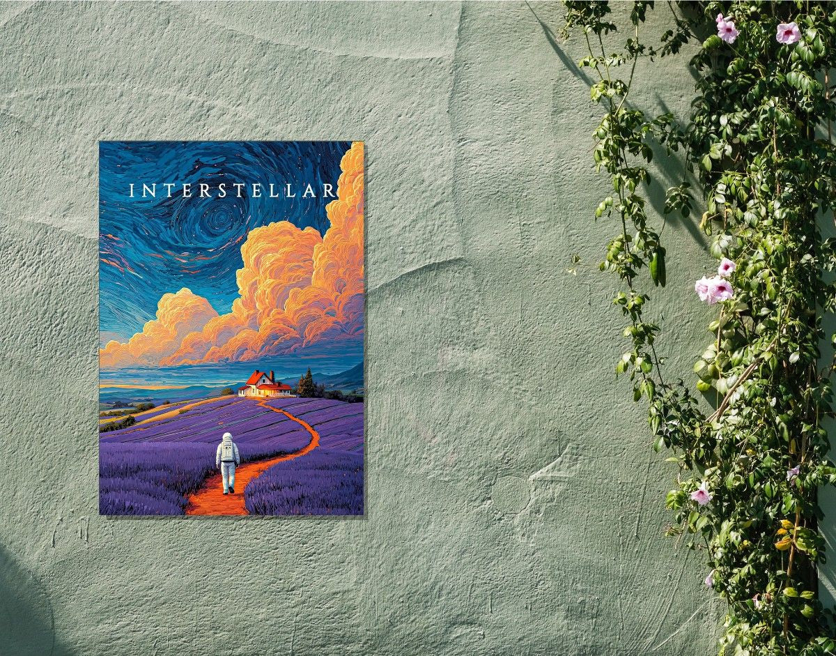 "Interstellar Path"- Shiny & Sturdy Metallic Poster  Art That Pops & Sticks