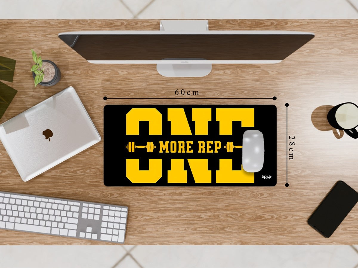 "ONE MORE REP " Gaming Mousepad Elevate Your Gaming Experience
