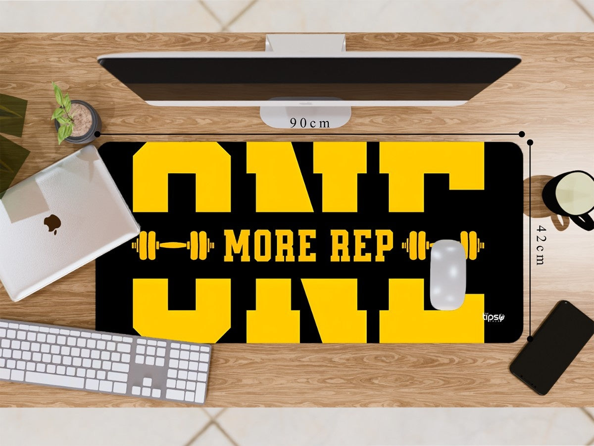"ONE MORE REP " Gaming Mousepad Elevate Your Gaming Experience