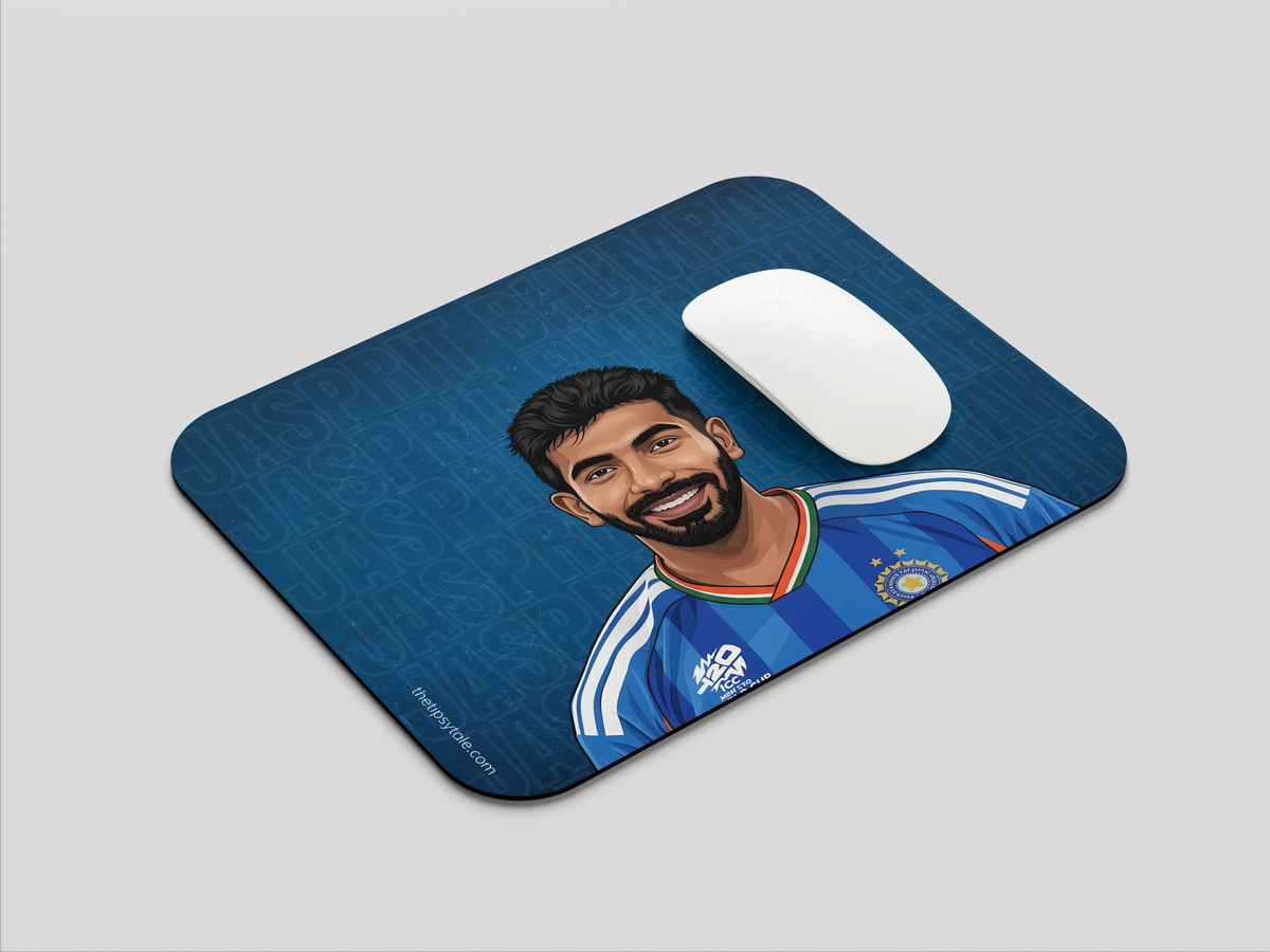 "GOAT 93 JASPRIT BHUMRAH " Mousepad Enhance Your Workspace with Style