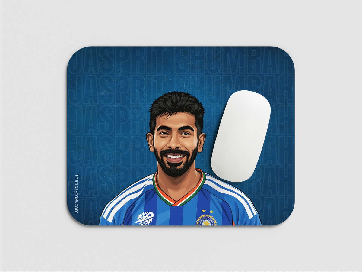 "GOAT 93 JASPRIT BHUMRAH " Mousepad Enhance Your Workspace with Style