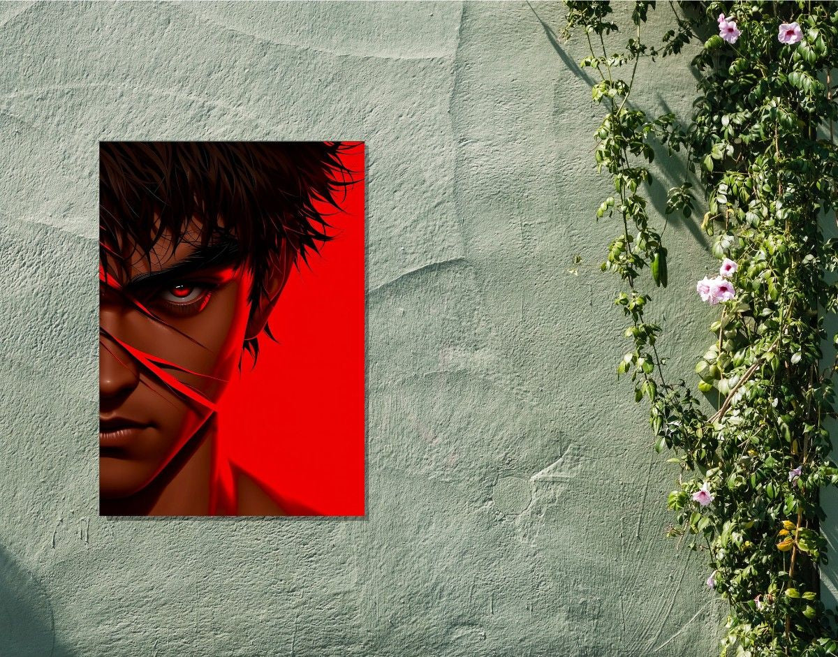 "Red Rage"- Shiny & Sturdy Metallic Poster  Art That Pops & Sticks