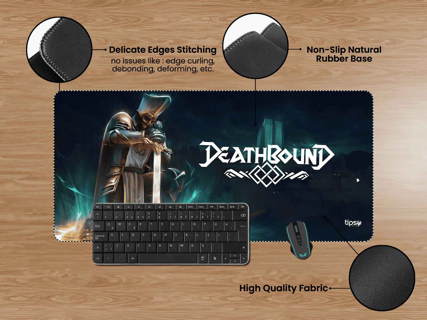 "DEATHBOUND" Gaming Mousepad Elevate Your Gaming Experience