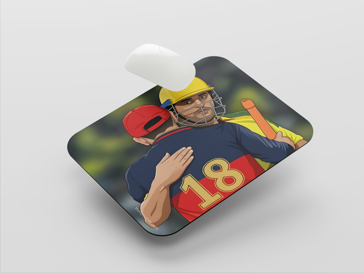 "KING & THALA - CRICKET FANDOM" Mousepad Enhance Your Workspace with Style