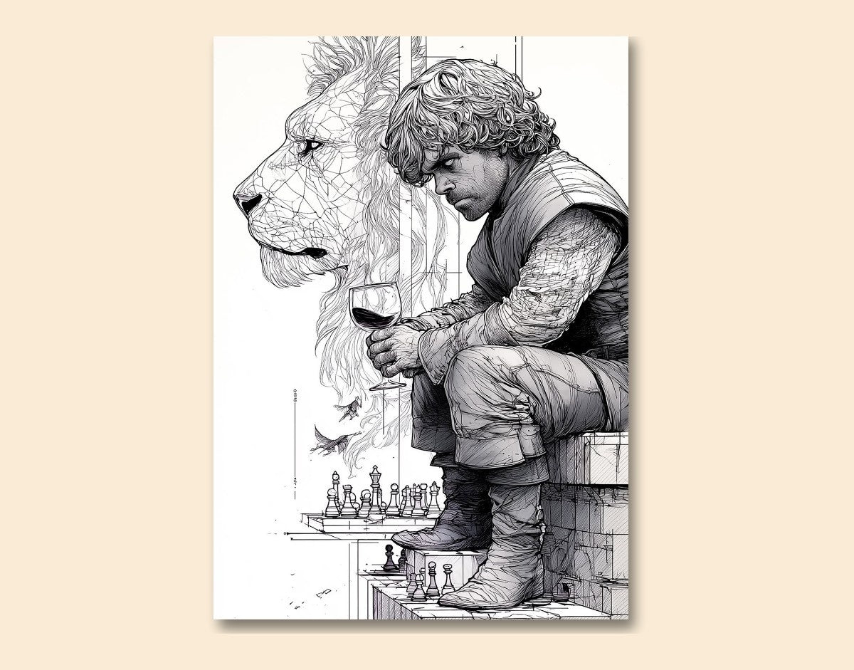 "Lionhearted"- Shiny & Sturdy Metallic Poster  Art That Pops & Sticks