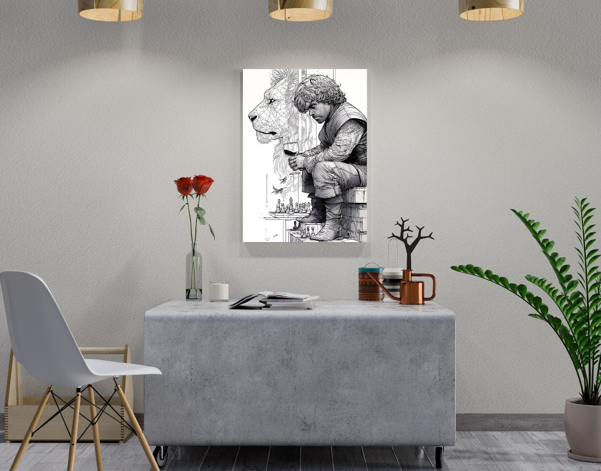 "Lionhearted"- Shiny & Sturdy Metallic Poster  Art That Pops & Sticks