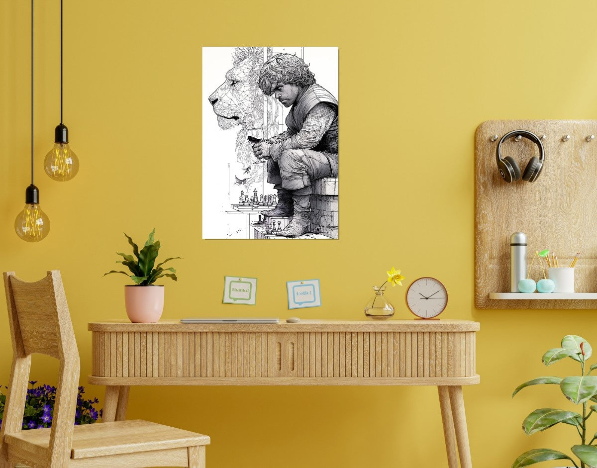 "Lionhearted"- Shiny & Sturdy Metallic Poster  Art That Pops & Sticks