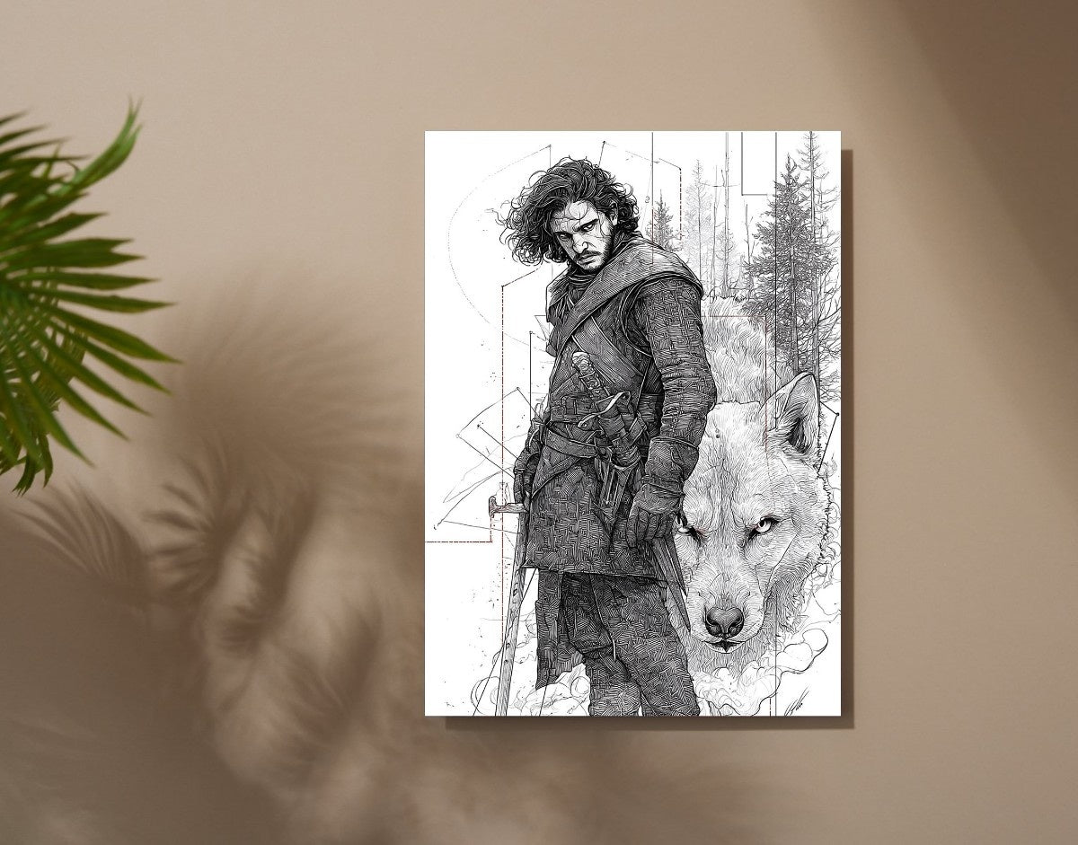 "Lone Wolf"- Shiny & Sturdy Metallic Poster  Art That Pops & Sticks