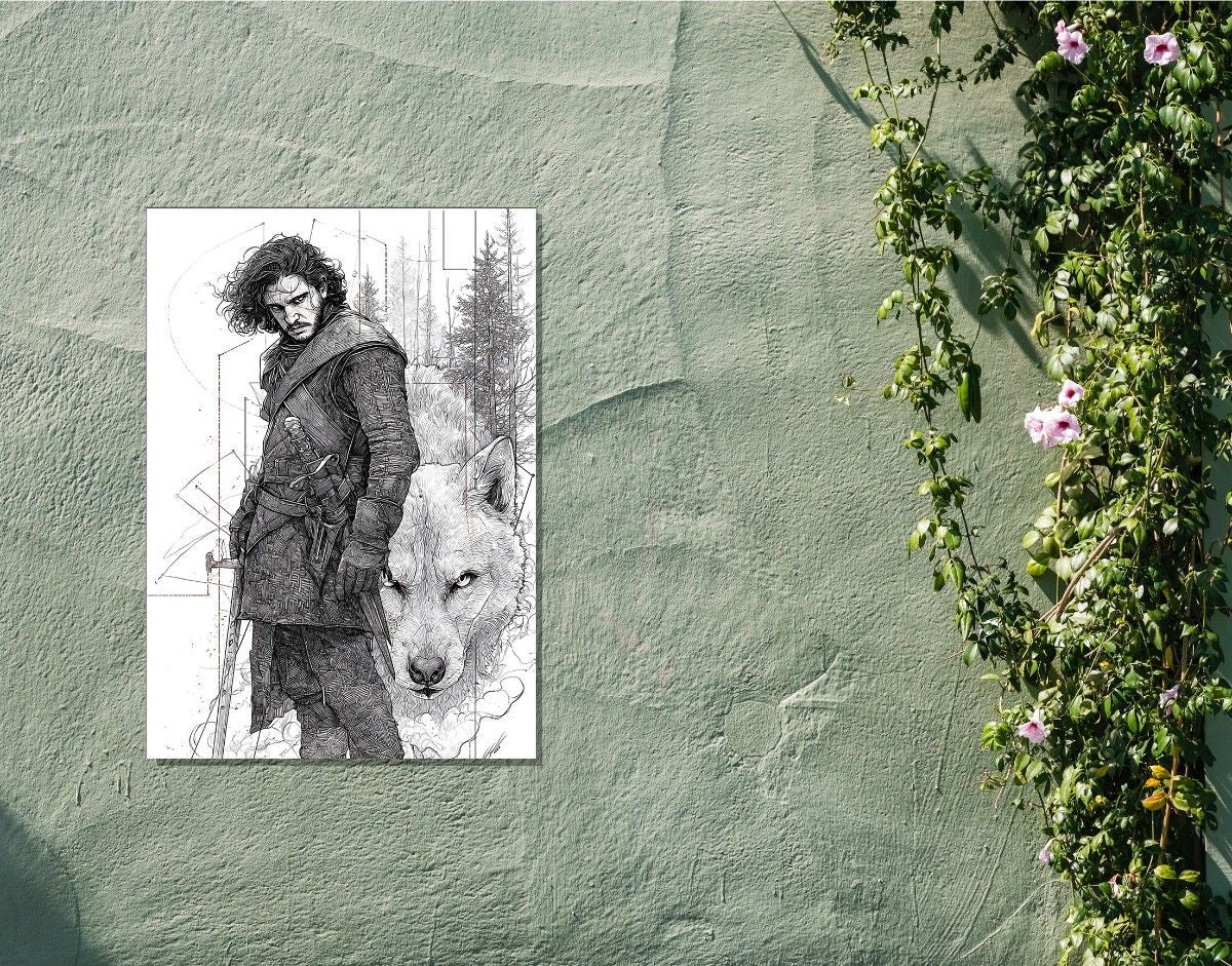 "Lone Wolf"- Shiny & Sturdy Metallic Poster  Art That Pops & Sticks