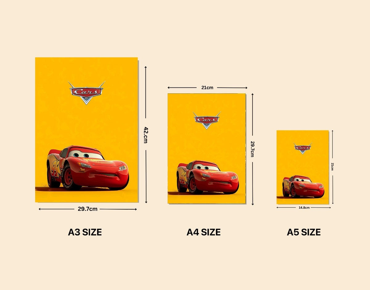 "Lightning McQueen-Disney"- Shiny & Sturdy Metallic Poster  Art That Pops & Sticks