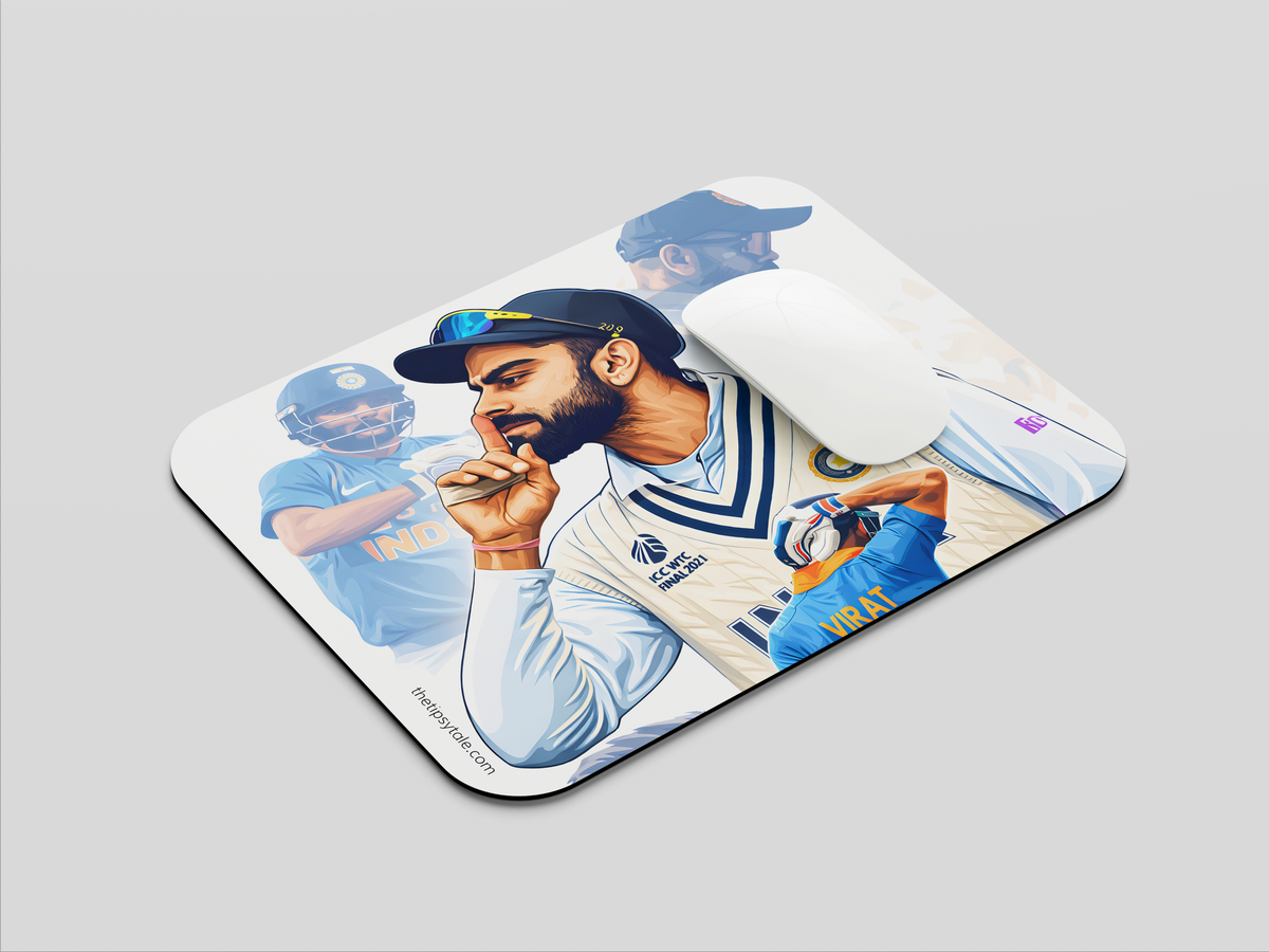 "CRICKET FANDOM 18 VIRAT KOHLI" Mousepad Enhance Your Workspace with Style