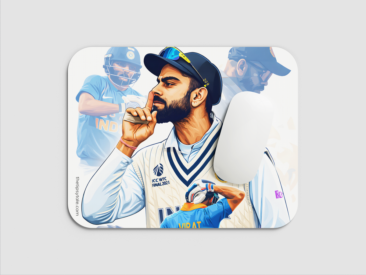 "CRICKET FANDOM 18 VIRAT KOHLI" Mousepad Enhance Your Workspace with Style