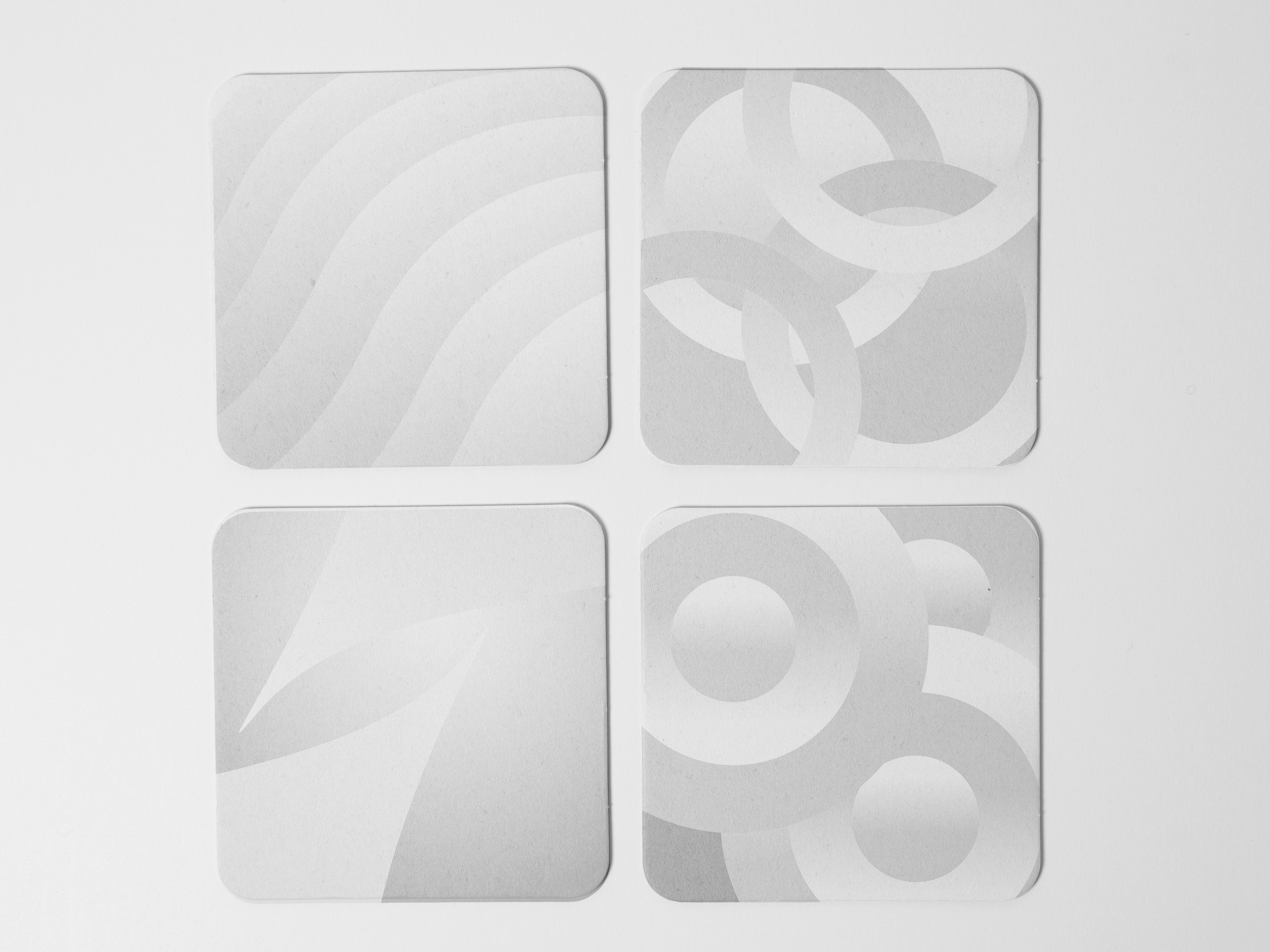 "White on Roll" Coaster Set of 4