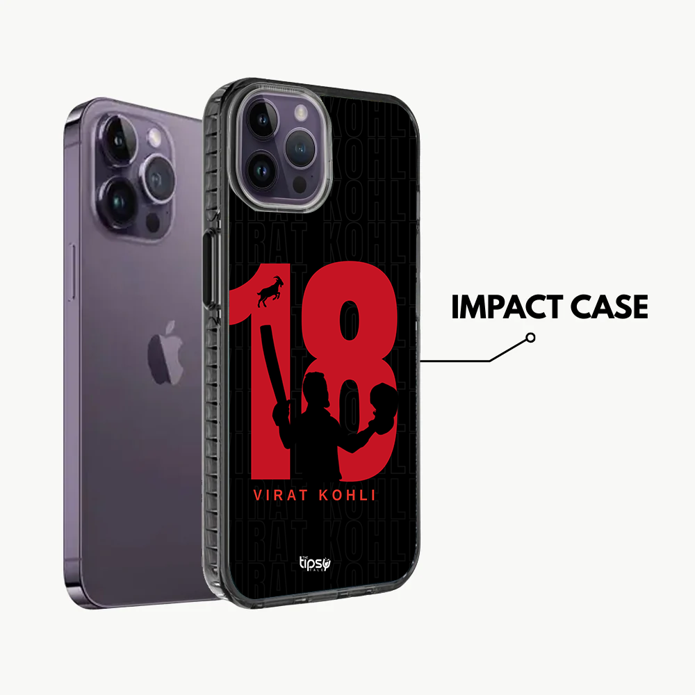 "GOAT 18 VIRAT KOHLI" -Mobile Covers Shock Resistant, Slim & Stylish Cases
