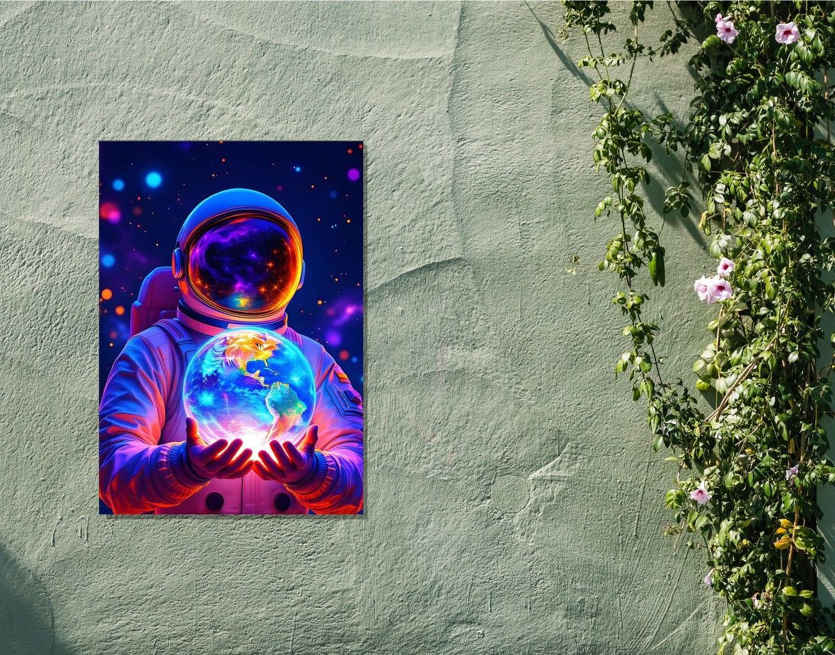"Cosmic Dreamer"- Shiny & Sturdy Metallic Poster  Art That Pops & Sticks