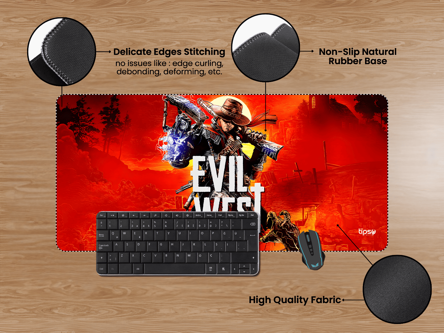 "EVIL WEST" Gaming Mousepad Elevate Your Gaming Experience