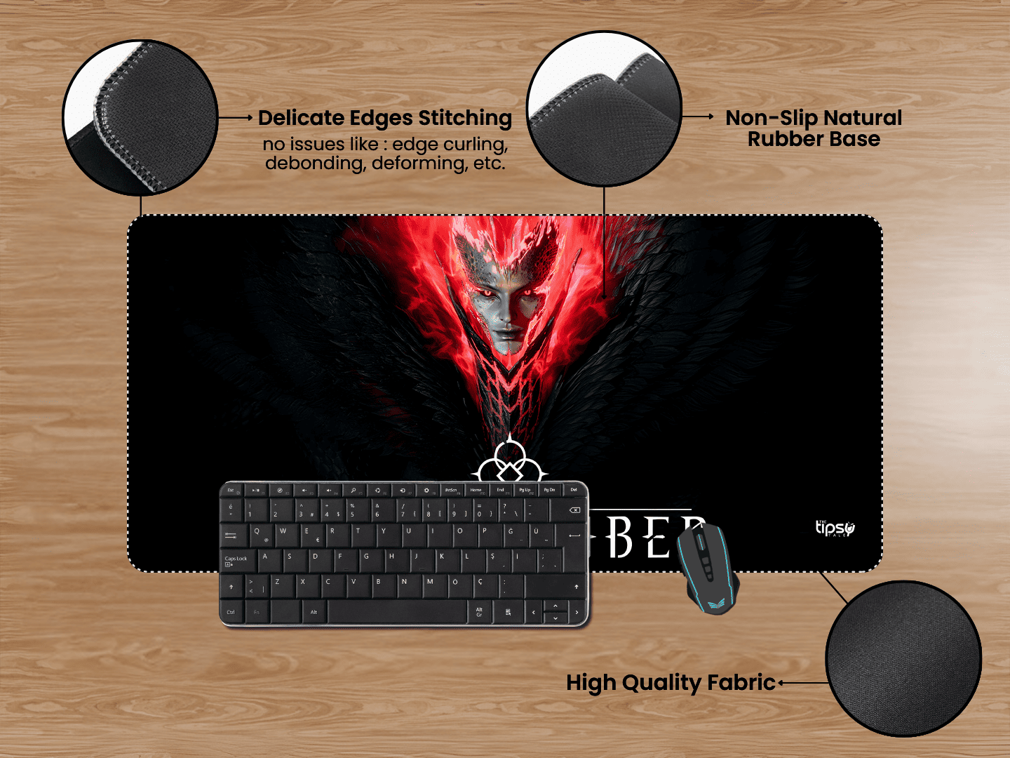 "EVIL GOD SERPENS UNDECEMBER" Gaming Mousepad Elevate Your Gaming Experience