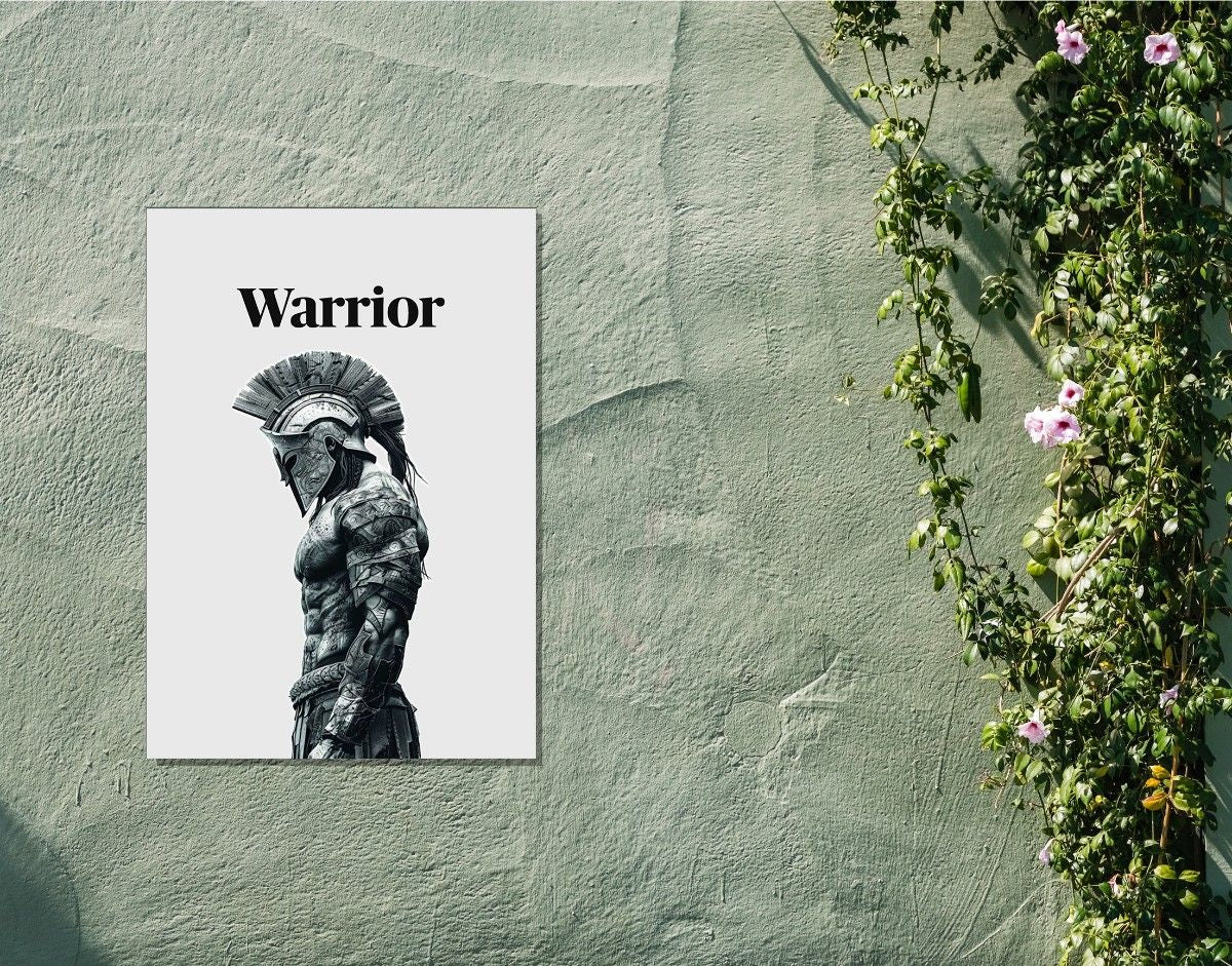 "Warrior’s Pride"- Shiny & Sturdy Metallic Poster  Art That Pops & Sticks