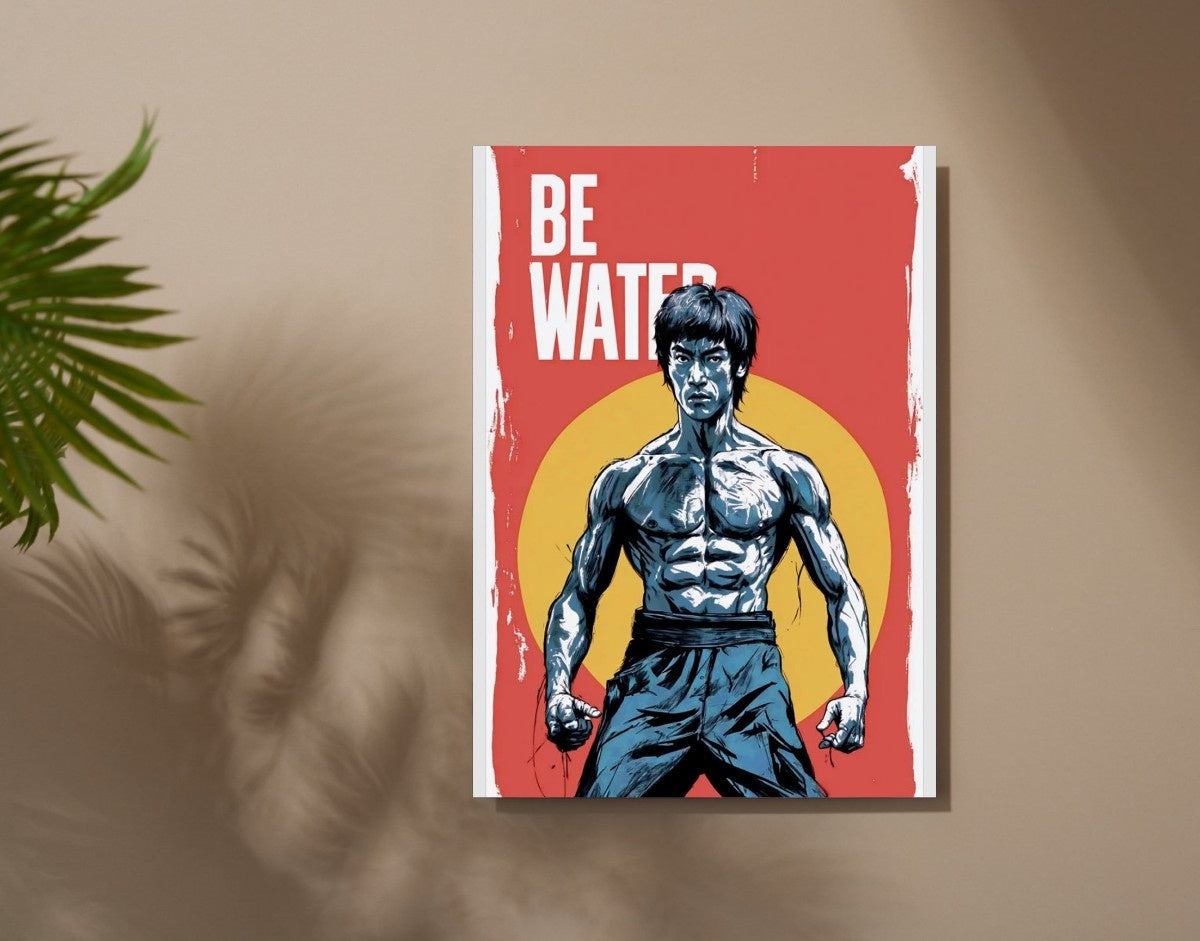 "Be Water 2.0"- Shiny & Sturdy Metallic Poster  Art That Pops & Sticks