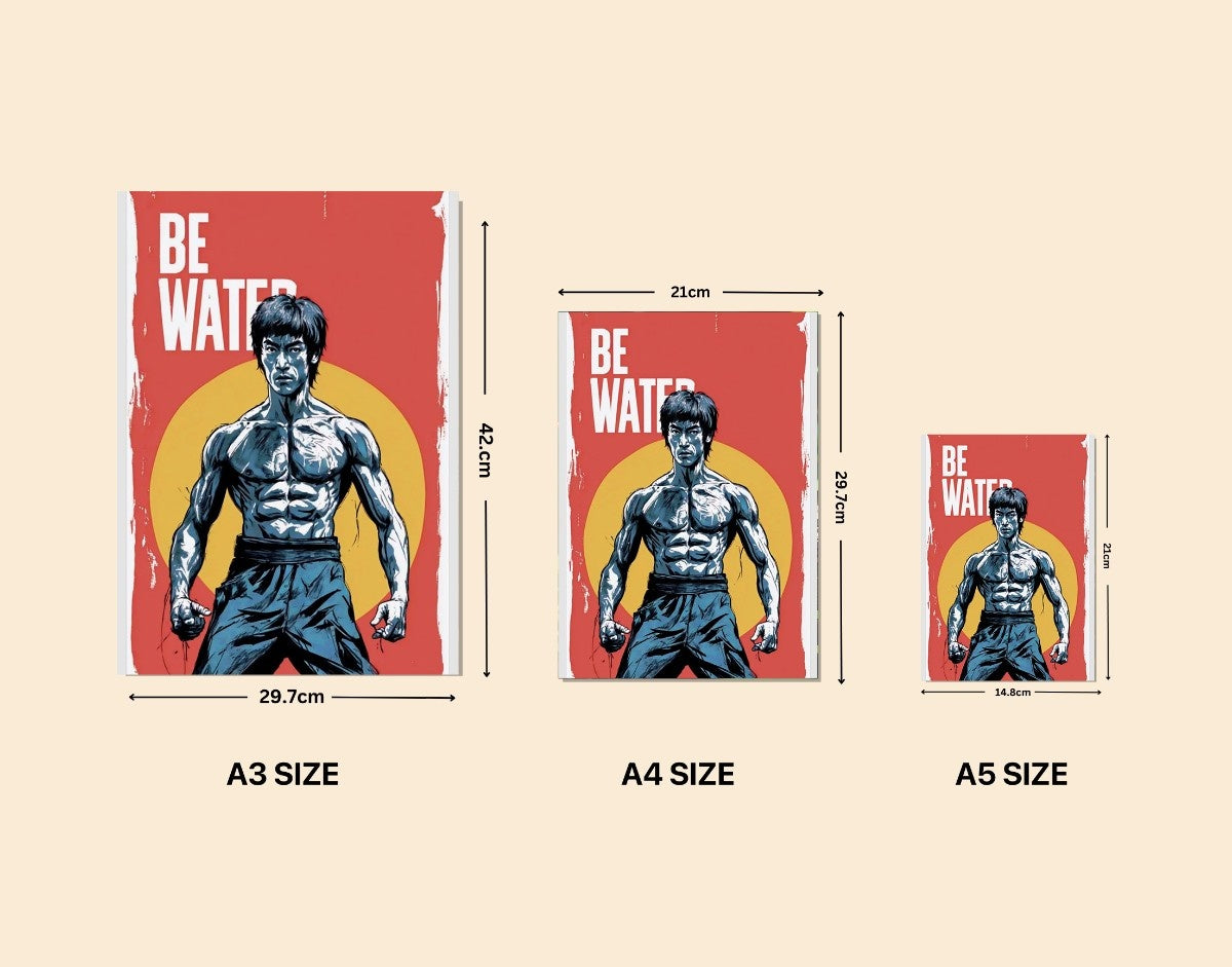 "Be Water 2.0"- Shiny & Sturdy Metallic Poster  Art That Pops & Sticks