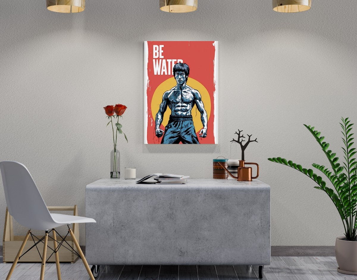 "Be Water 2.0"- Shiny & Sturdy Metallic Poster  Art That Pops & Sticks