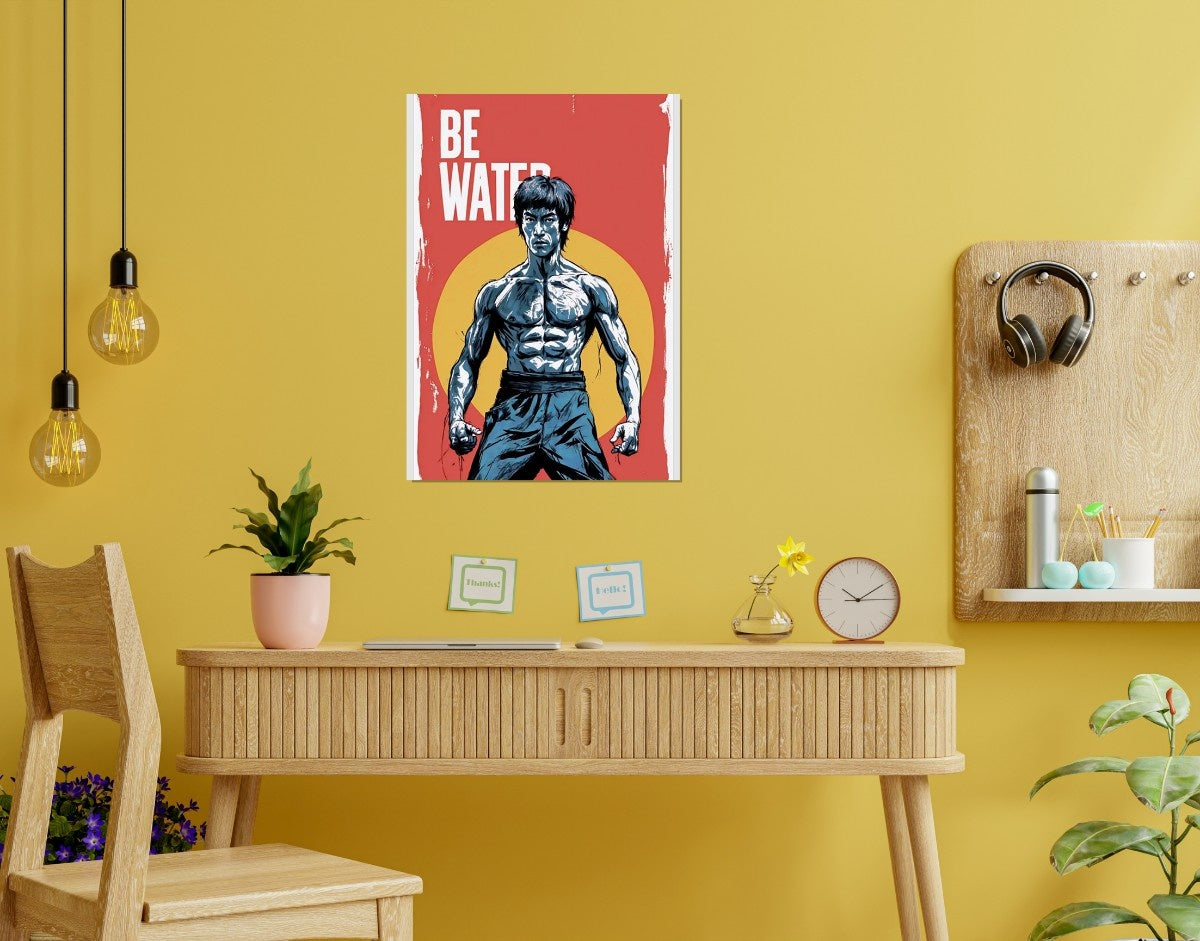 "Be Water 2.0"- Shiny & Sturdy Metallic Poster  Art That Pops & Sticks