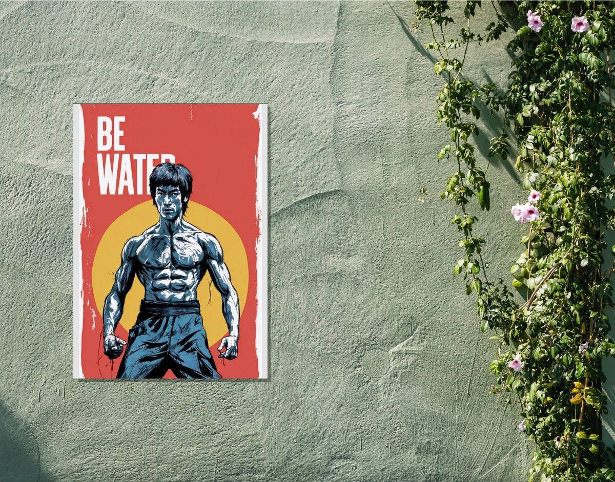 "Be Water 2.0"- Shiny & Sturdy Metallic Poster  Art That Pops & Sticks