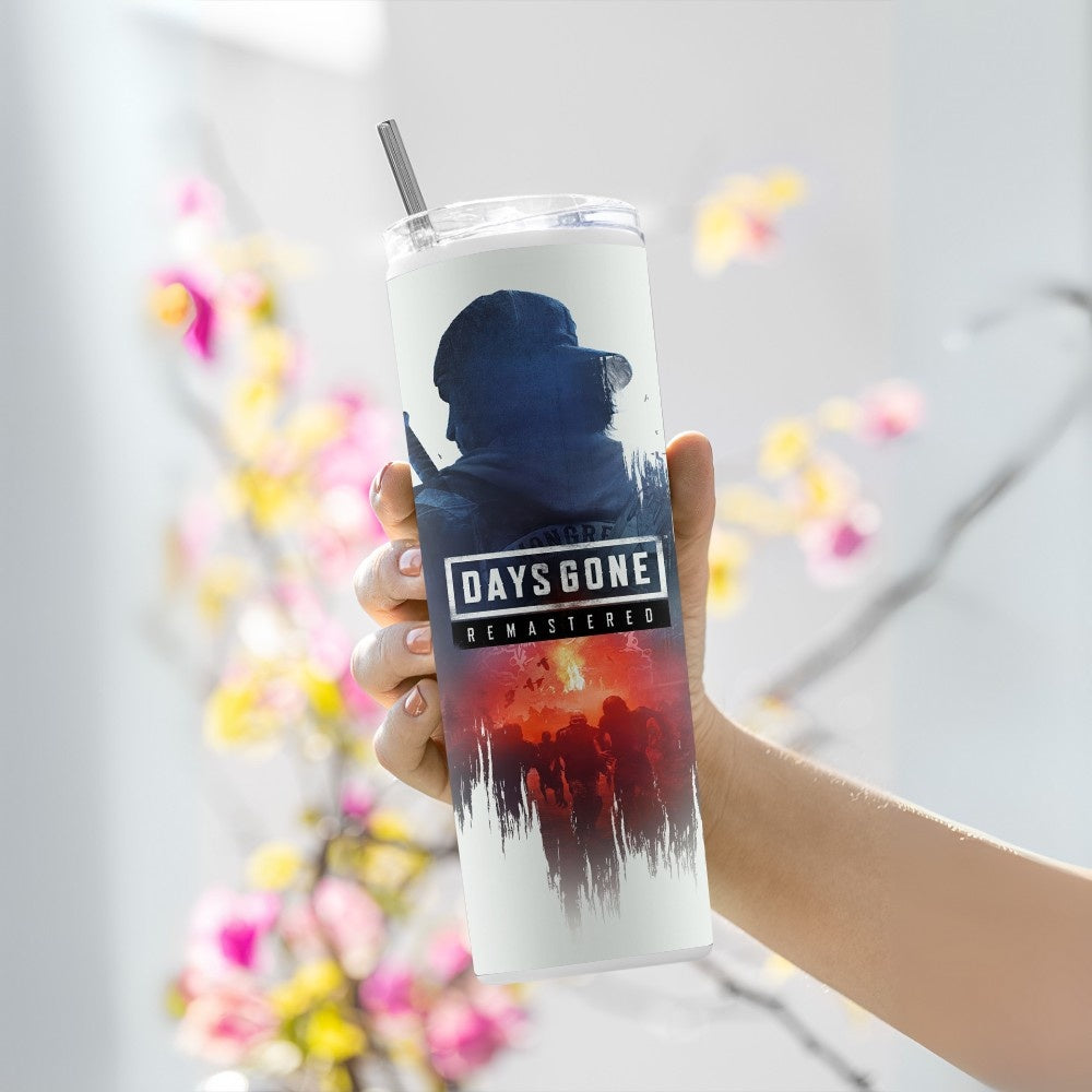 "Days Gone Remastered- Gaming" Tumbler with Metal Straw