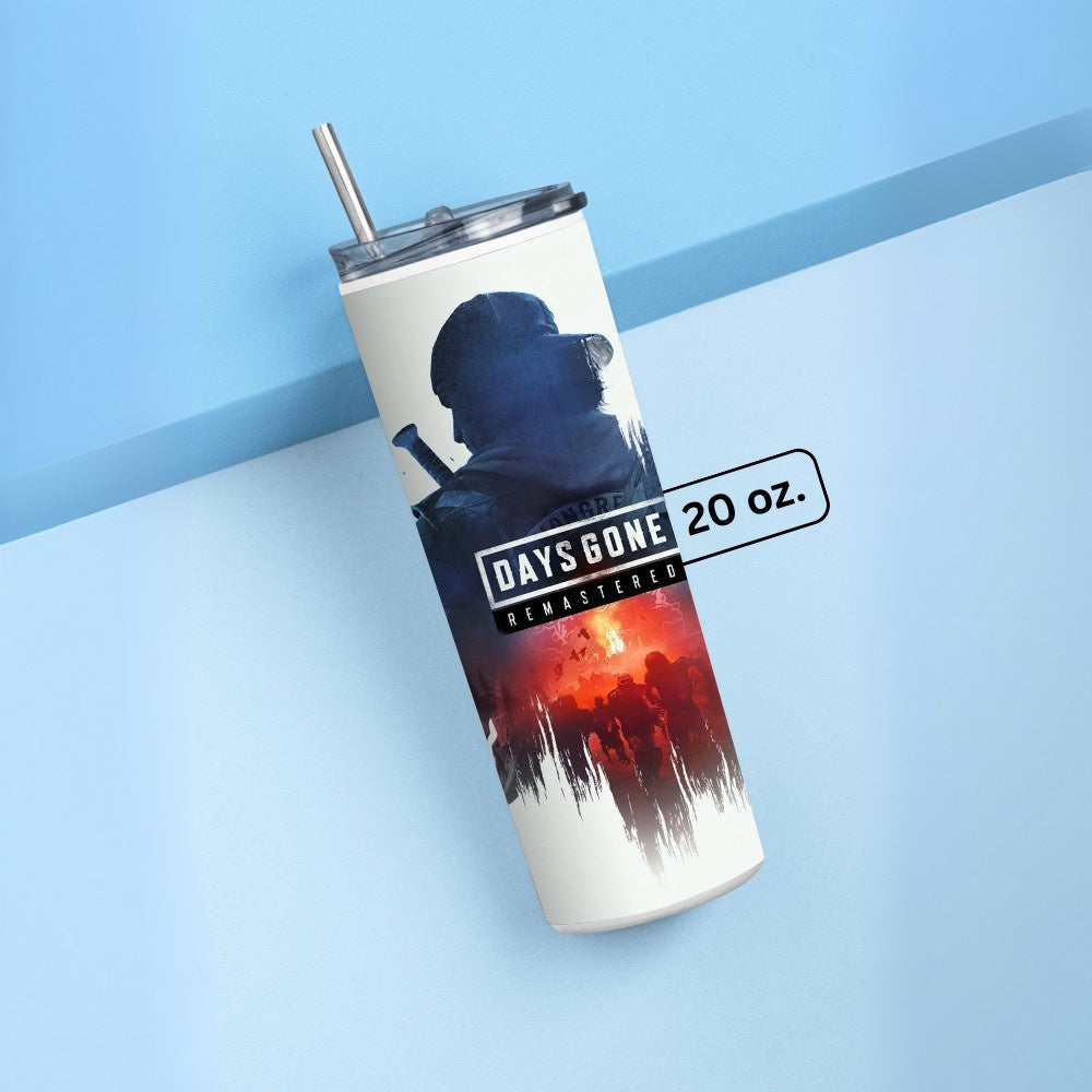 "Days Gone Remastered- Gaming" Tumbler with Metal Straw