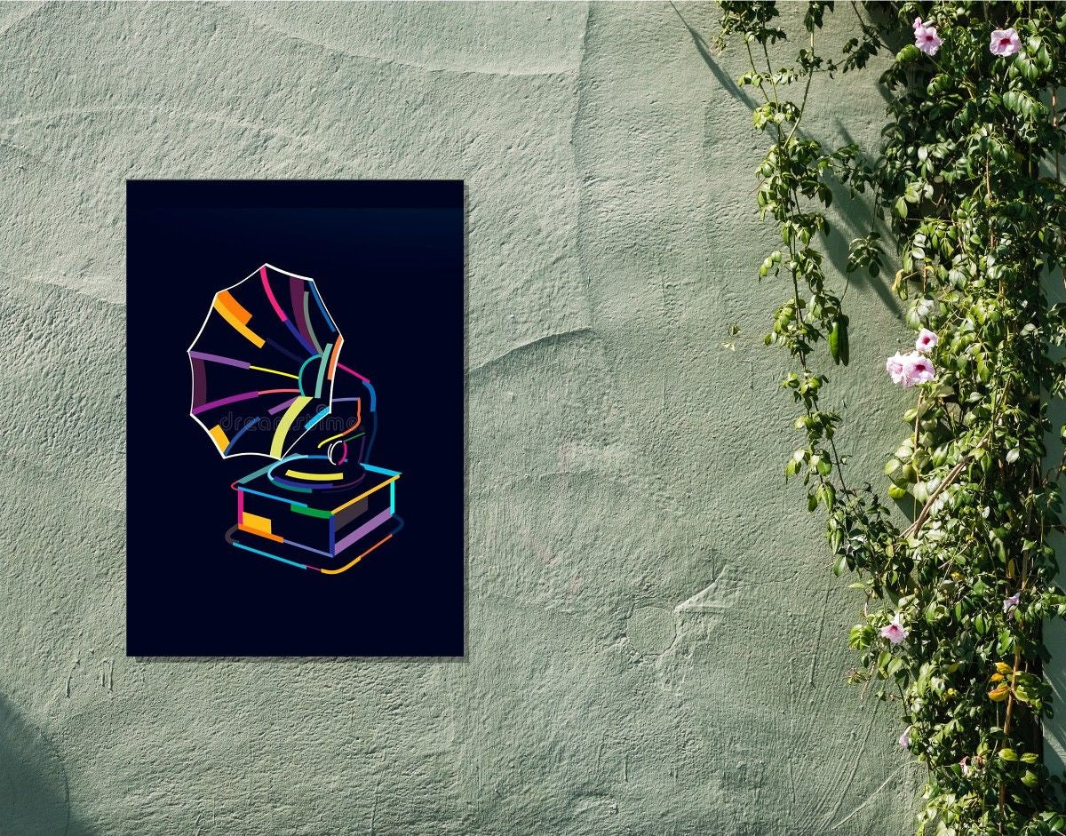 "Retro Vibes"- Shiny & Sturdy Metallic Poster  Art That Pops & Sticks