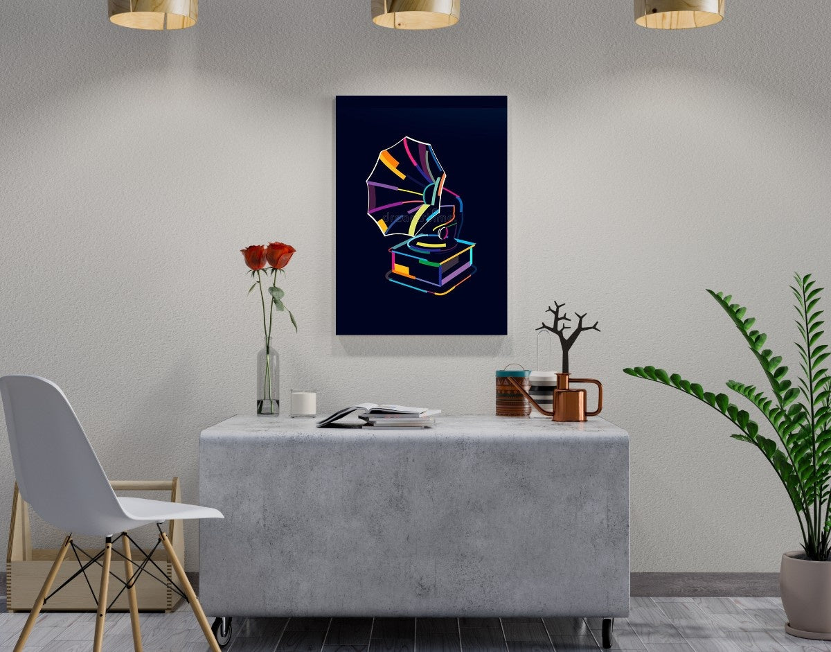 "Retro Vibes"- Shiny & Sturdy Metallic Poster  Art That Pops & Sticks