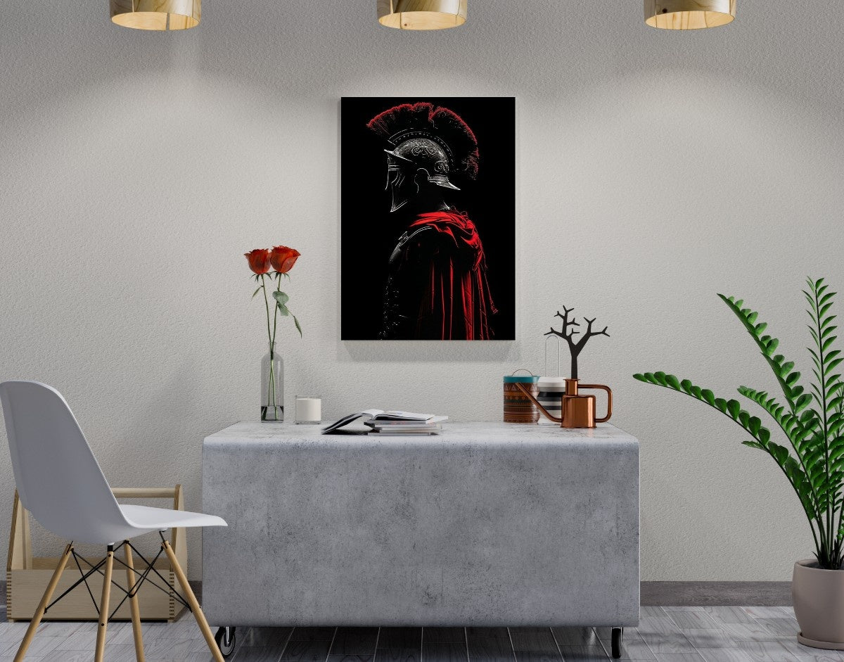 "Dark Spartan"- Shiny & Sturdy Metallic Poster  Art That Pops & Sticks