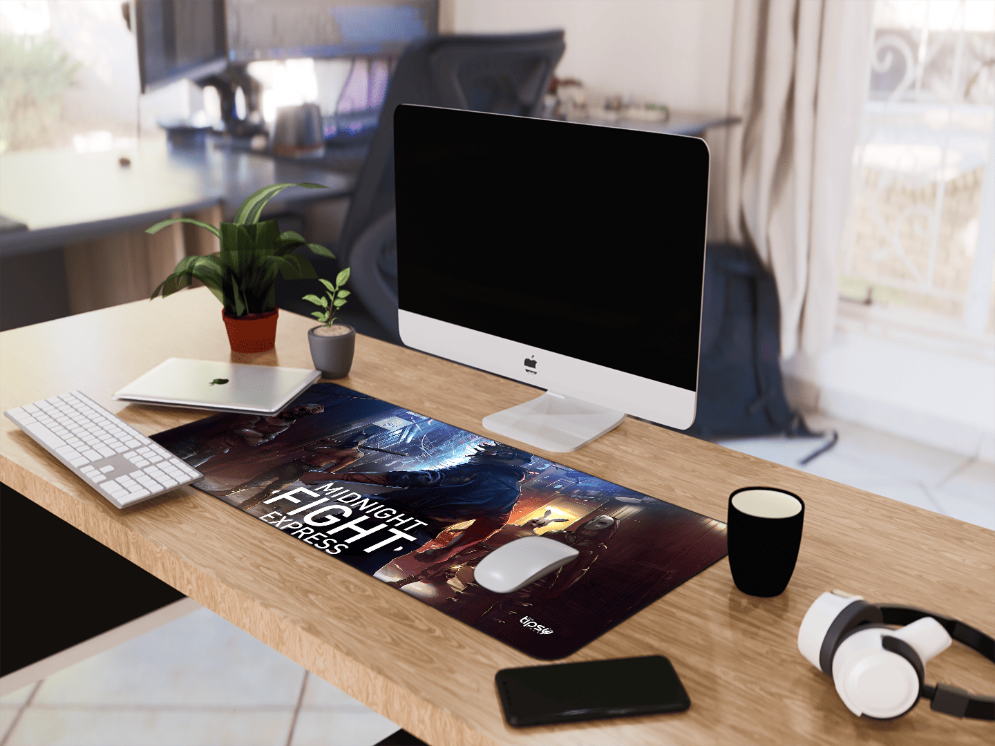 "MIDNIGHT FIGHT EXPRESS" Gaming Mousepad Elevate Your Gaming Experience