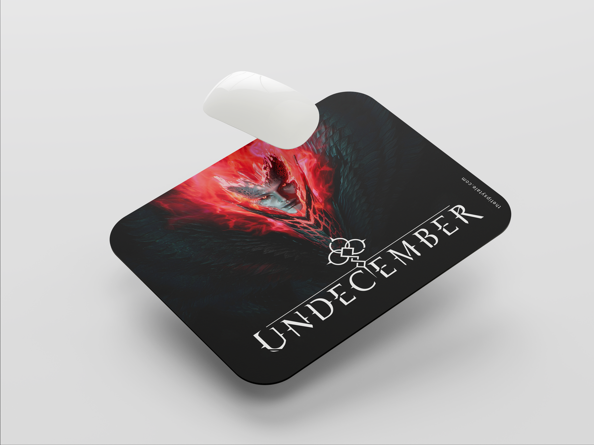"EVIL GOD SERPENS UNDECEMBER" Mousepad: Enhance Your Workspace with Style