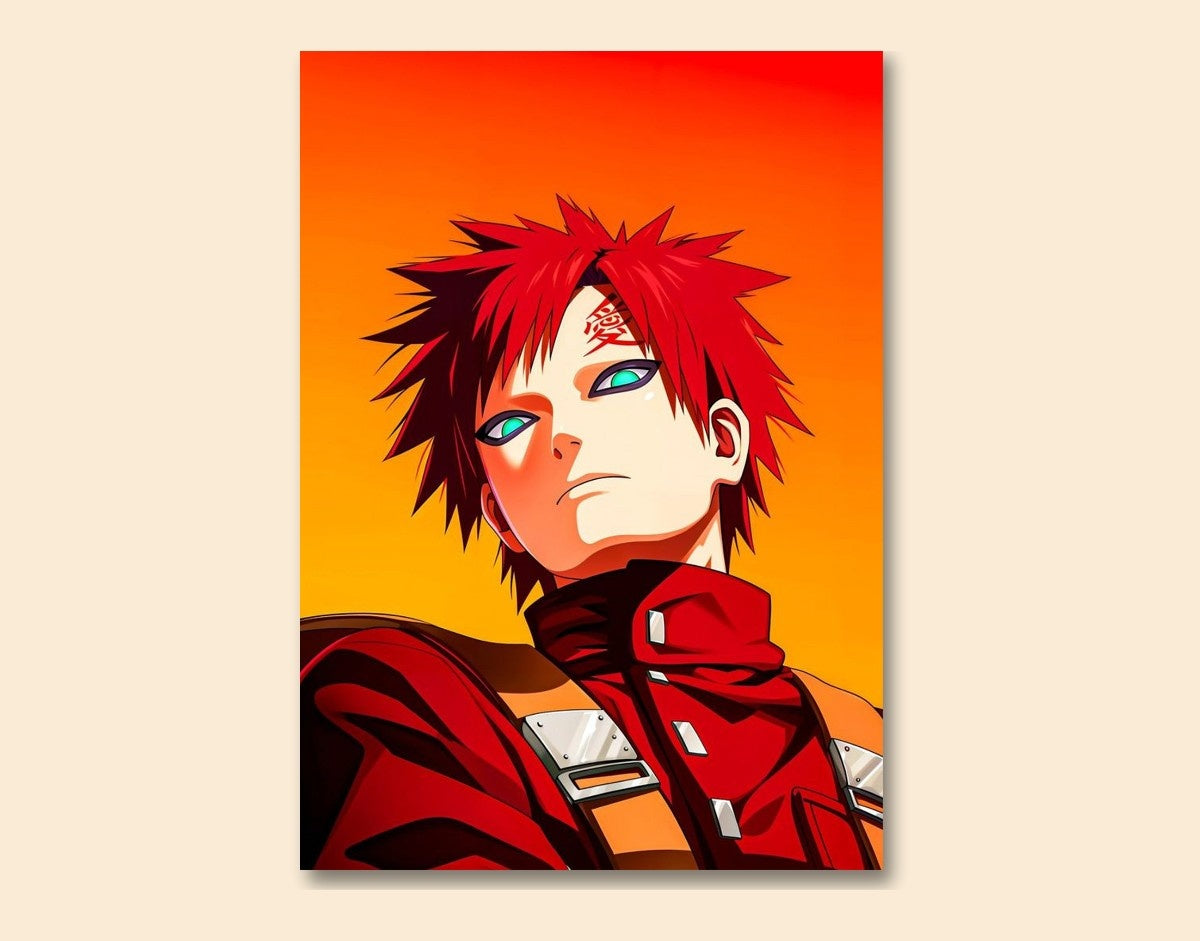 "Anime Flame"- Shiny & Sturdy Metallic Poster  Art That Pops & Sticks