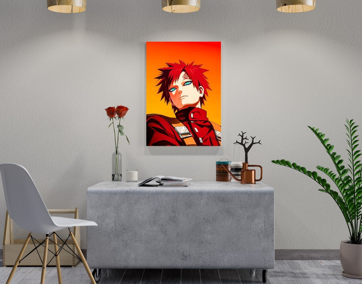 "Anime Flame"- Shiny & Sturdy Metallic Poster  Art That Pops & Sticks