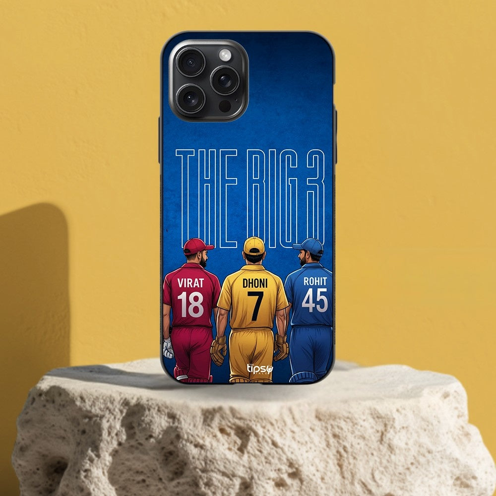 "CRICKET FANBASE THE BIG 3" -Mobile Covers Shock Resistant, Slim & Stylish Cases
