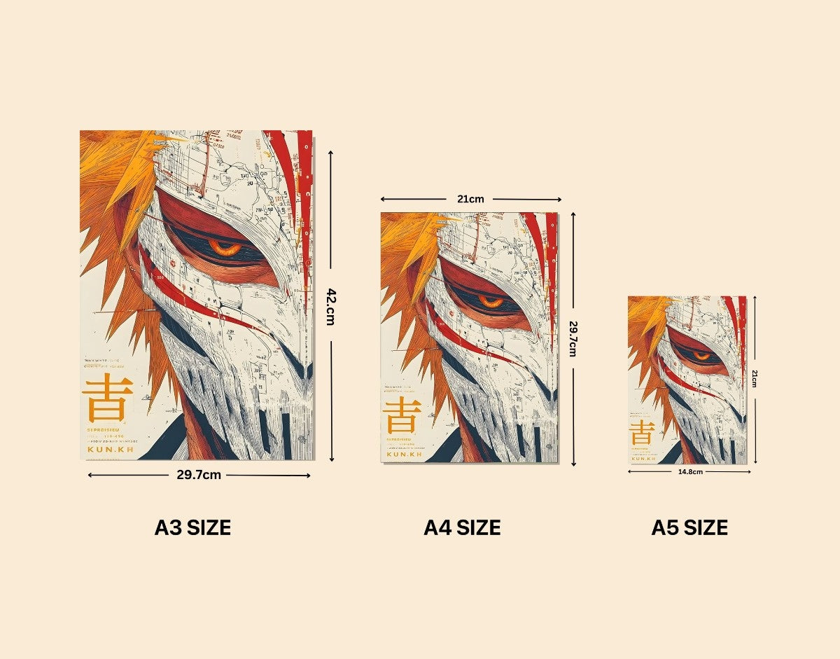 "Masked Warrior"- Shiny & Sturdy Metallic Poster  Art That Pops & Sticks