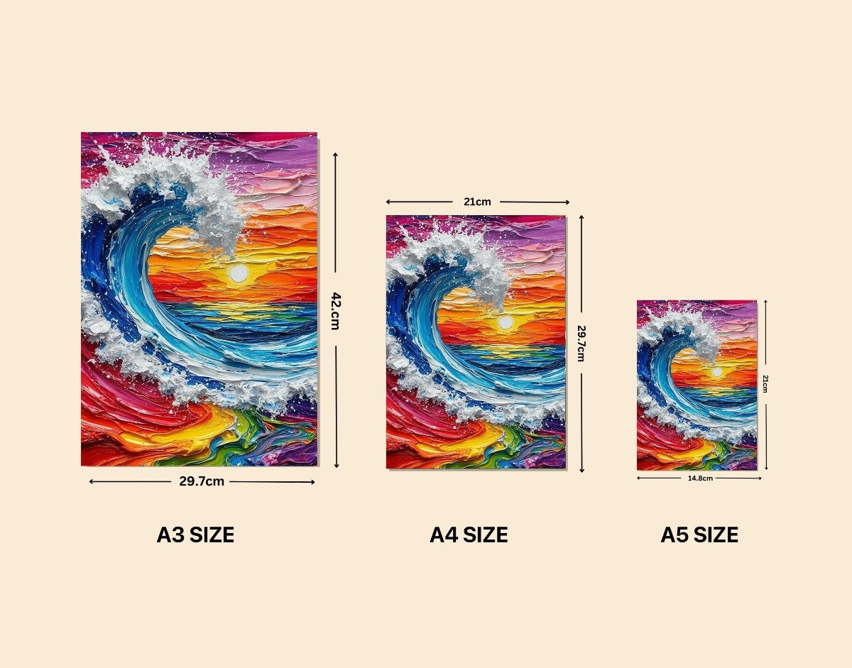 "Ocean Blaze"- Shiny & Sturdy Metallic Poster  Art That Pops & Sticks